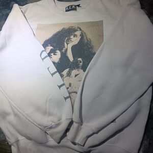 White Graphic Sweatshirt